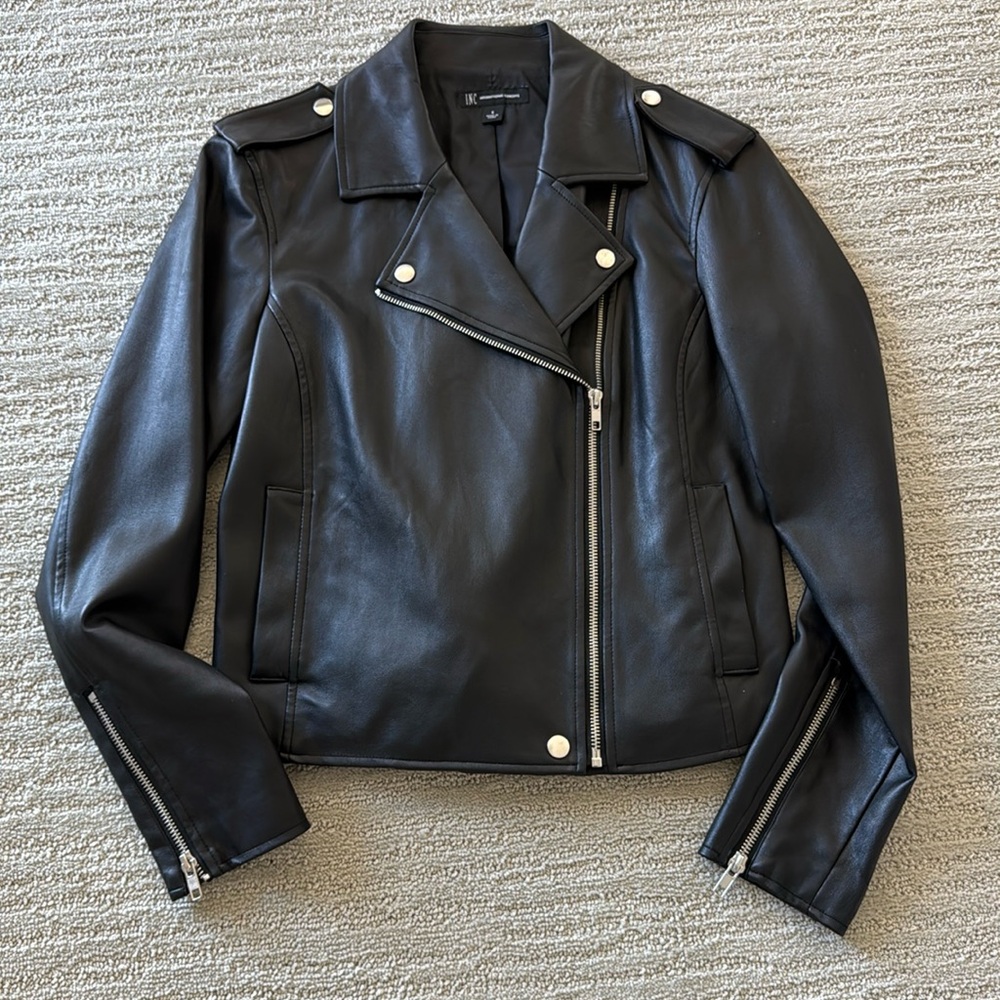 INC ladies faux leather jacket
